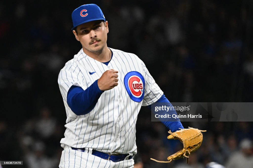 Michael Rucker Chicago Michael Rucker of the Chicago Cubs pitches against the Los Angeles ...