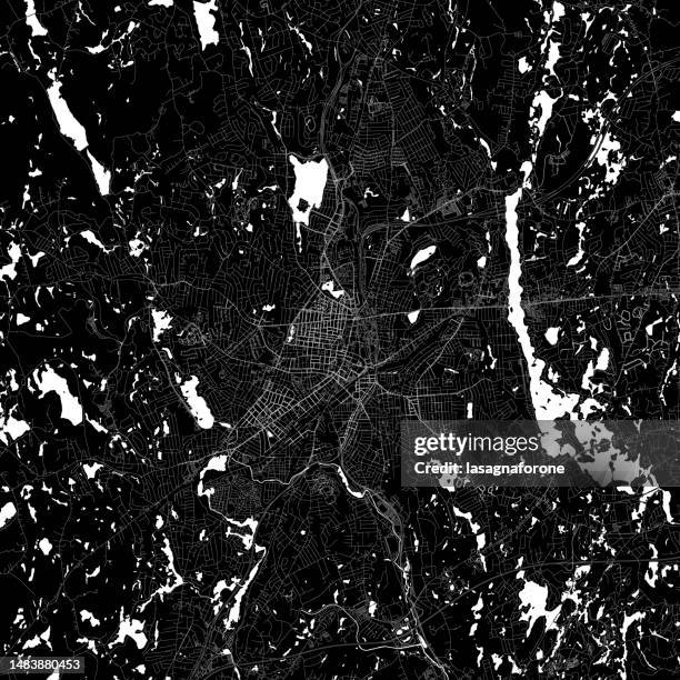 worcester, massachusetts, usa vector map - massachusetts state flag stock illustrations