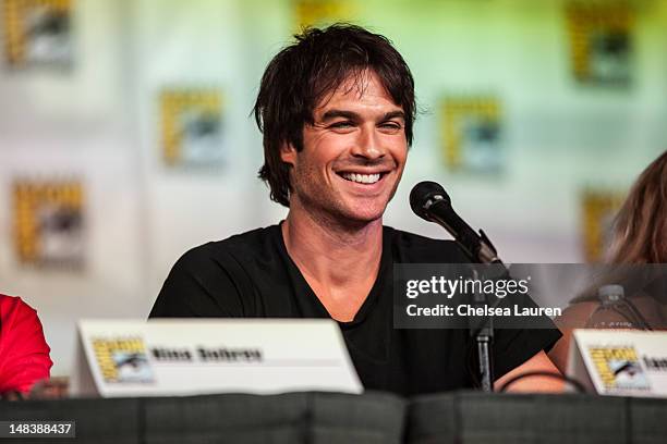 Actor Ian Somerhalder attends the "Vampire Diaries" panel at San Diego Convention Center on July 14, 2012 in San Diego, California.