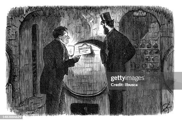 british satire caricature comic cartoon illustration - comedy cellar stock illustrations