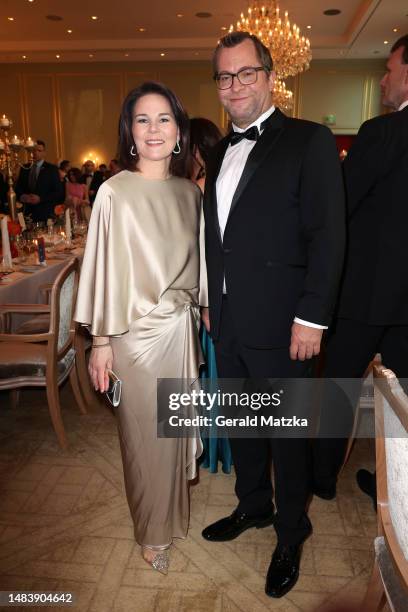 German Foreign Minister Annalena Baerbock and her husband Daniel Holefleisch attend the 70th Bundespresseball 2023 at Hotel Adlon on April 21, 2023...