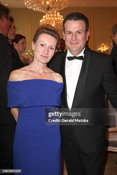 Solveig Orlowski and German Federal Minister of Labour and Social Affairs Hubertus Heil attends the 70th Bundespresseball 2023 at Hotel Adlon on...