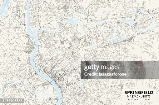 Springfield, Massachusetts, USA Vector Map Springfield, Massachusetts, USA Vector Map