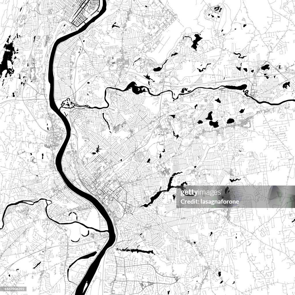 Springfield, Massachusetts, USA Vector Map