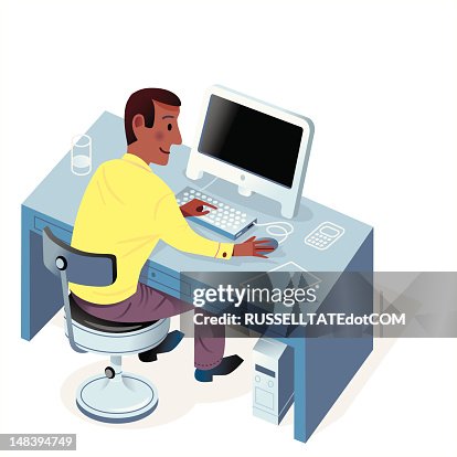 Black Computer man Black Computer man