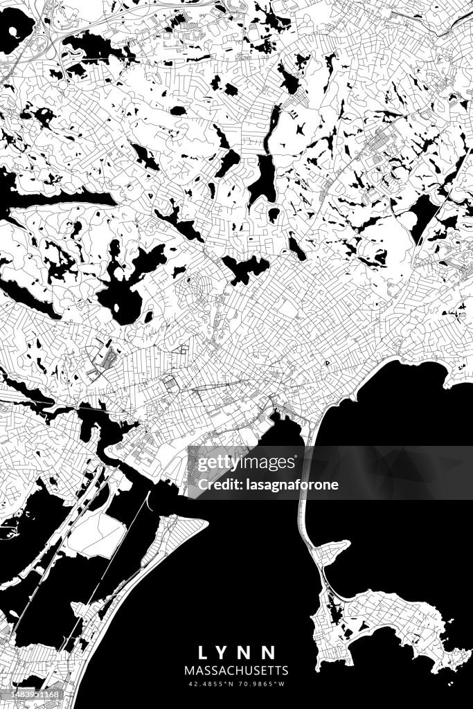 Lynn, Massachusetts, USA Vector Map