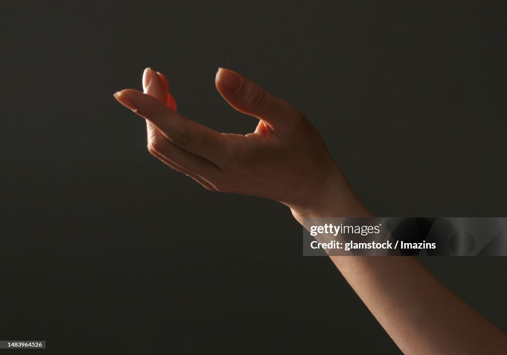 Pose Rasining Hand Hand Female Hand Pose Gesture Raising High-Res Stock Photo - Getty Images