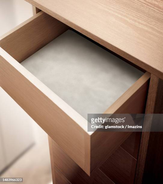 furniture, chest of drawers, drawer, open, open, top angle, close-up, still life, no people - chest of drawers 個照片及圖片檔