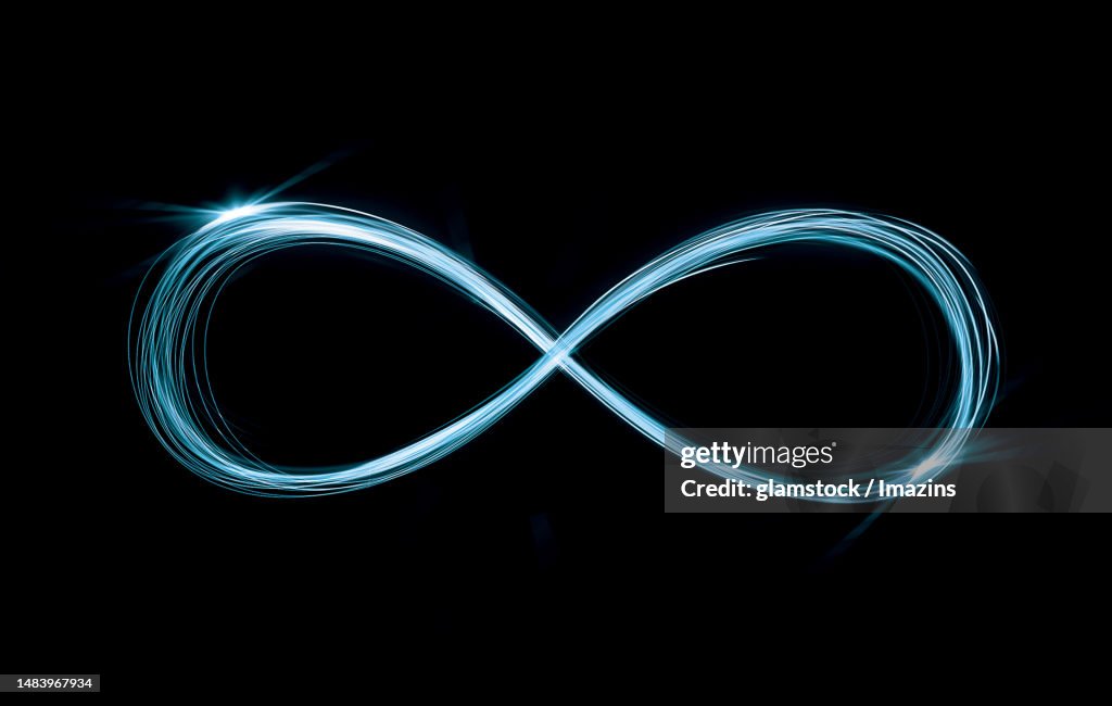 Light, light line, blue, caterpillar, Möbius strip, curve, no people