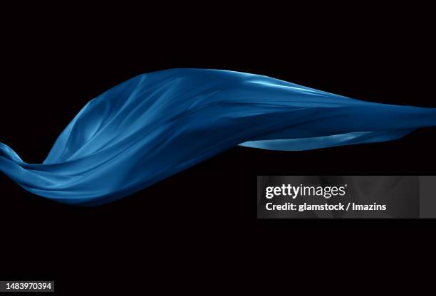 cloth source, silk, fly, flutter, blue, still life, no people, path - swaying stock pictures, royalty-free photos & images