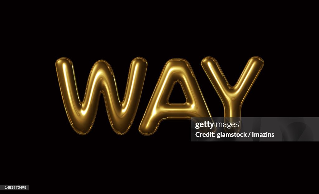 Word&way Image Letter Character Alphabet Capital Letter Word Way Way Gold Letter 3d ...