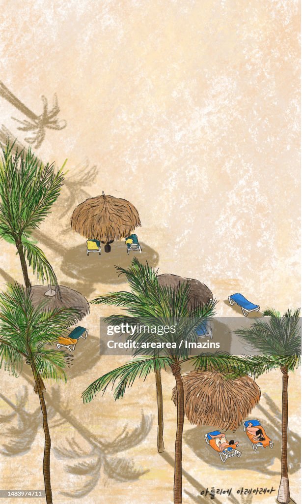 Travel, summer, sunbed, shadow, daily, rest