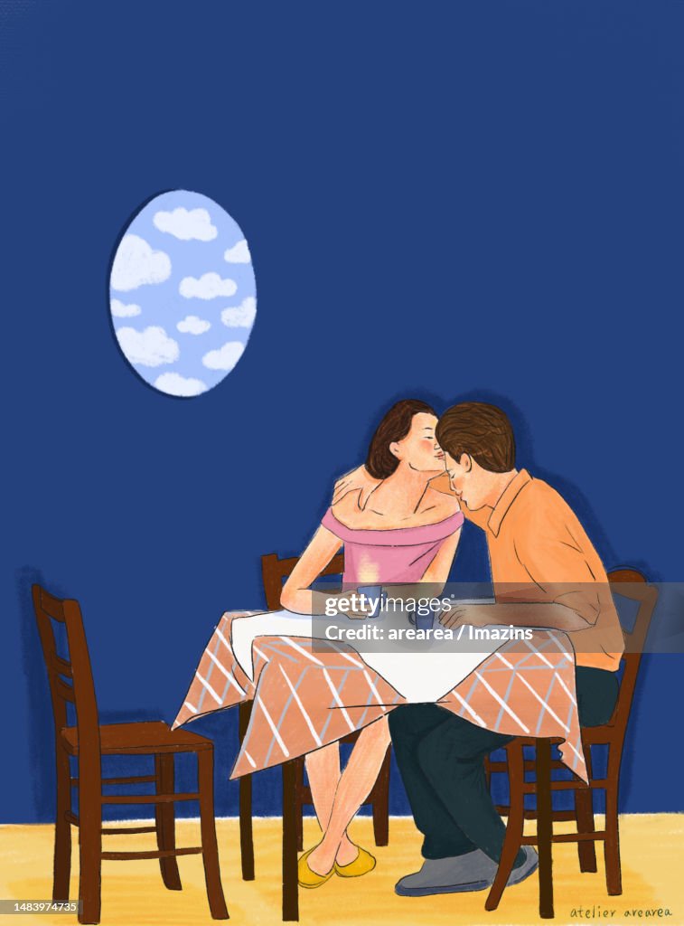 Lover, date, couple, meal, coffee, break, daily, life