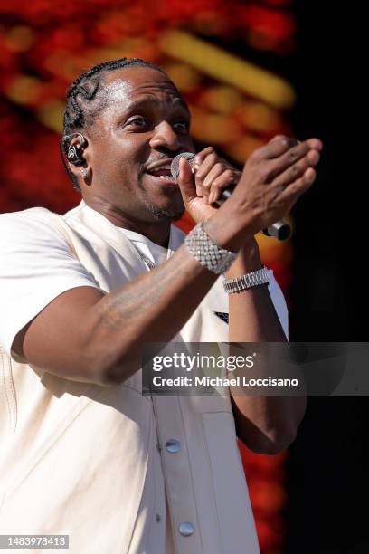 Pusha T performs on the Coachella Stage during the 2023 Coachella Valley Music and Arts Festival on April 21, 2023 in Indio, California.