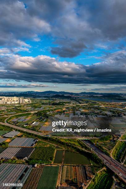 panoramic view of goyang-si, gyeonggi-do - goyang stock-fotos und bilder