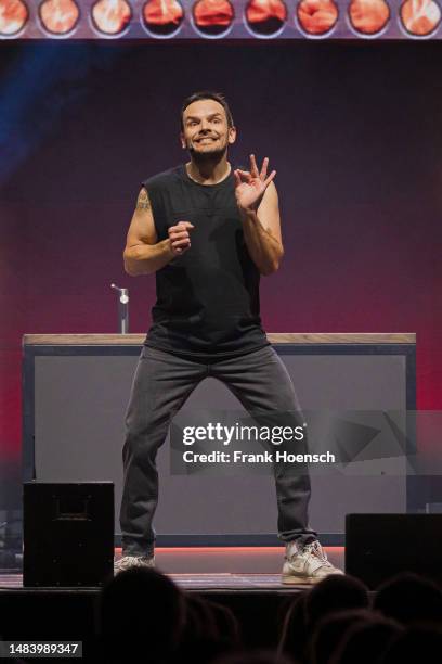 German cook Steffen Henssler performs live on stage at the Tempodrom on April 21, 2023 in Berlin, Germany.