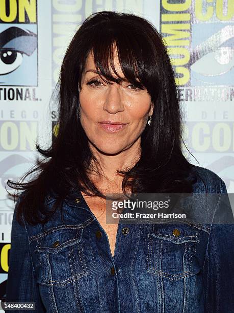 Actress Katey Sagal attends "Sons of Anarchy" press line during Comic-Con International 2012 at Hilton San Diego Bayfront Hotel on July 15, 2012 in...