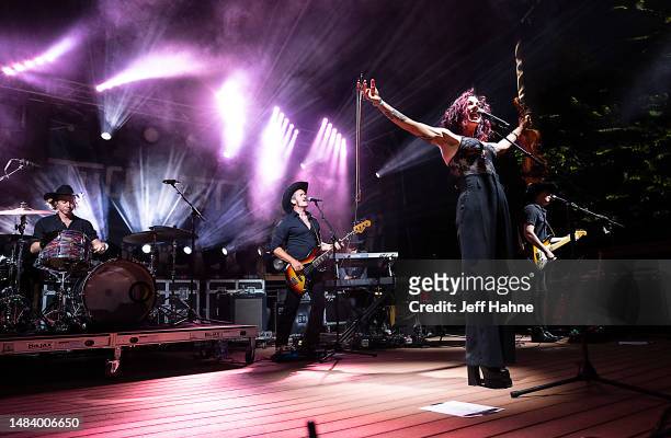 Amanda Shires performs during Tuck Fest at the U.S. National Whitewater Center on April 21, 2023 in Charlotte, North Carolina.