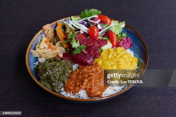 traditional ethiopian vegan musaka dish - エチオピア人 ストックフォトと画像