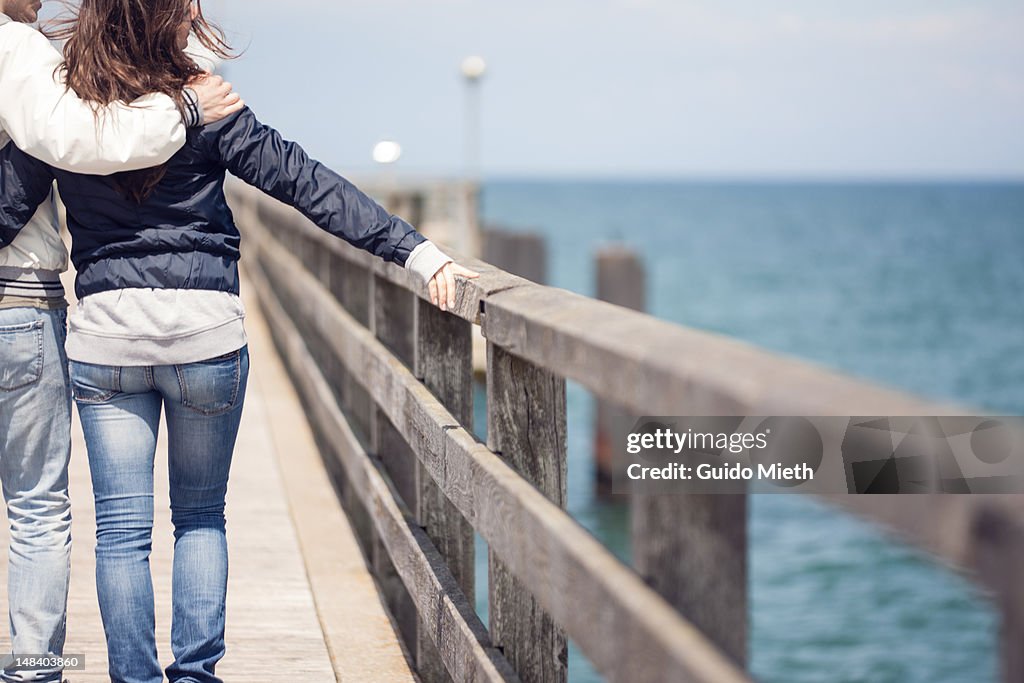 Young youple on beach