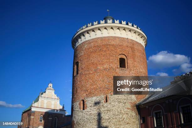 lublin castle - oost europese cultuur stockfoto's en -beelden