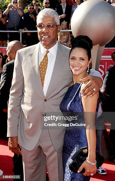 Hall of Famer Julius Erving and wife Dorys Erving arrive at the 2012 ESPY Awards at Nokia Theatre L.A. Live on July 11, 2012 in Los Angeles,...