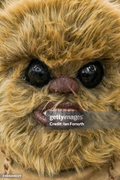 The Ewok characters from Star Wars are displayed on the first day of the Scarborough Sci-Fi weekend on April 22, 2023 in Scarborough, England. The...