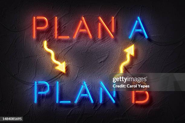 plan a versus plan b - 2020 plan b stock pictures, royalty-free photos & images