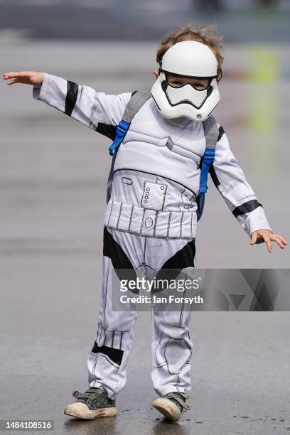 Fenris Calvert-Snow from Scarborough attends on the first day of the Scarborough Sci-Fi weekend on April 22, 2023 in Scarborough, England. The North...