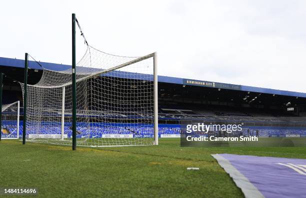 General view inside the stadium prior to the Sky Bet Championship between Birmingham City and Blackpool at St Andrews on April 22, 2023 in...