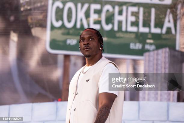 Rapper Pusha T performs onstage during the 2023 Coachella Valley Music and Arts Festival on April 21, 2023 in Indio, California.