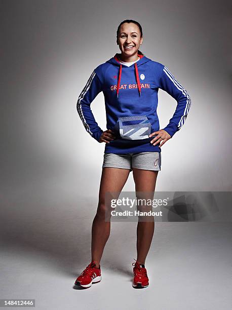 In this handout image from adidas, Team GB athlete Jessica Ennis pictured in adidas Team GB London 2012 Olympic kit in London, England.