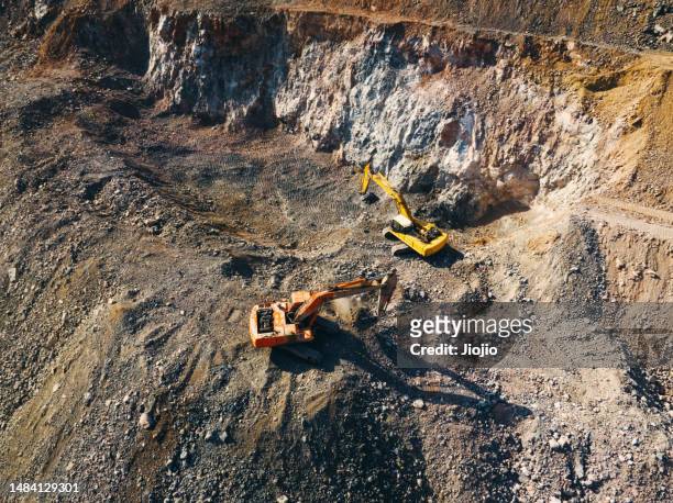 quarry landscape - open pit mine stock pictures, royalty-free photos & images