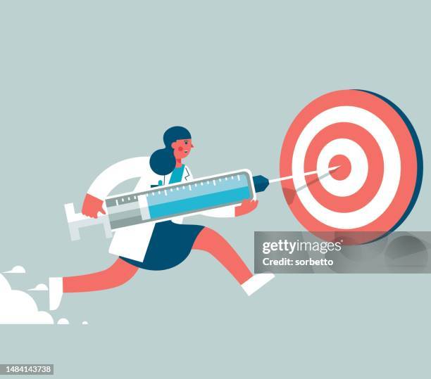 success treatment - flu vaccine stock illustrations