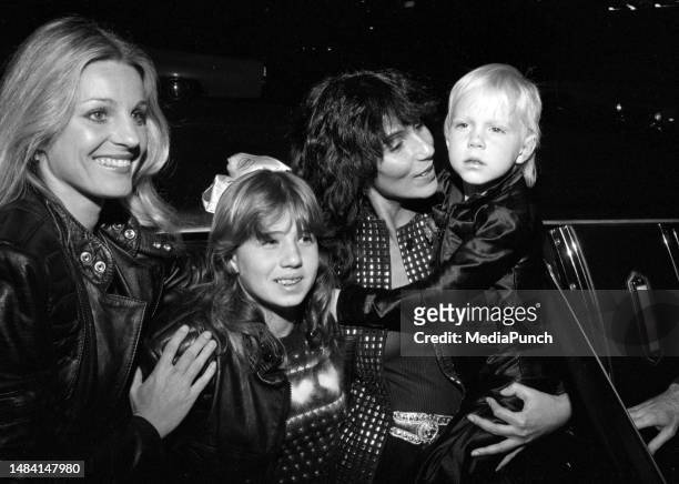 Cher with sister, Georganne LaPiere, daughter Chastity Bono and son Elijah Blue Allman Circa 1980's . Credit: