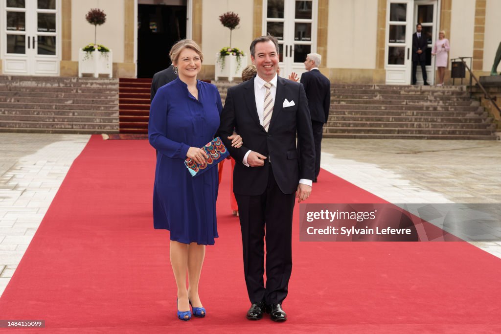 BODA DE LA PRINCESA ALEXANDRA DE LUXEMBURGO Y NICOLÁS BAGORY Princess-stephanie-of-luxembourg-and-prince-guillaume-of-luxembourg-arrive-for-the-civil