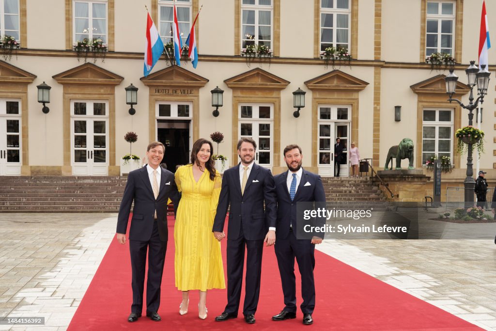 Civil Wedding Of Her Royal Highness Alexandra of Luxembourg & Nicolas Bagory At Luxembourg City Hall
