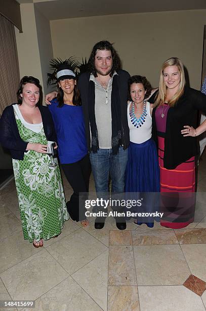 Singer Josh Krajcik posses for pictures with conference attendees at the 2012 ANA Digital and Social Media Conference sponsored by VEVO on July 15,...