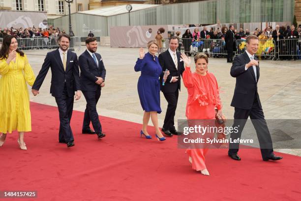 Princess Claire of Luxembourg, Prince Felix of Luxembourg and Prince Sebastien of Luxembourg, Princess Stephanie of Luxembourg and Prince Guillaume...