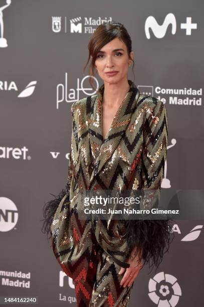 Paz Vega attends the Platino Awards for Ibero-American Cinema 2023 at Palacio Municipal de Congresos-IFEMA Madrid on April 22, 2023 in Madrid, Spain.