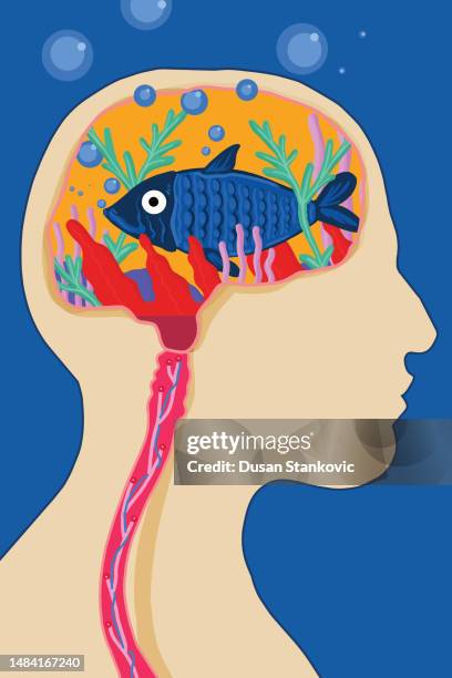 ilustrações de stock, clip art, desenhos animados e ícones de state of the mind - art poster - animal brain