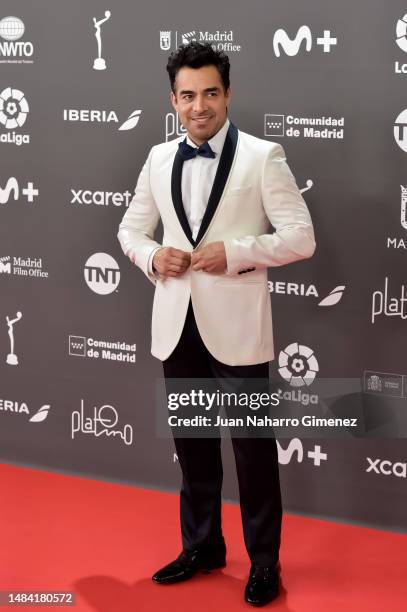 Omar Chaparro attends the Platino Awards for Ibero-American Cinema 2023 at Palacio Municipal de Congresos-IFEMA Madrid on April 22, 2023 in Madrid,...