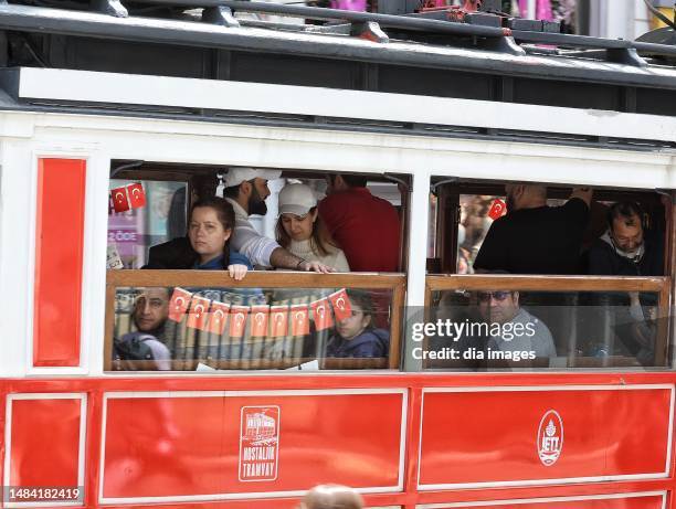 The crowd in the Taksim square on the second day of Ramadan Feast on April 22, 2023 in Istanbul, Türkiye.