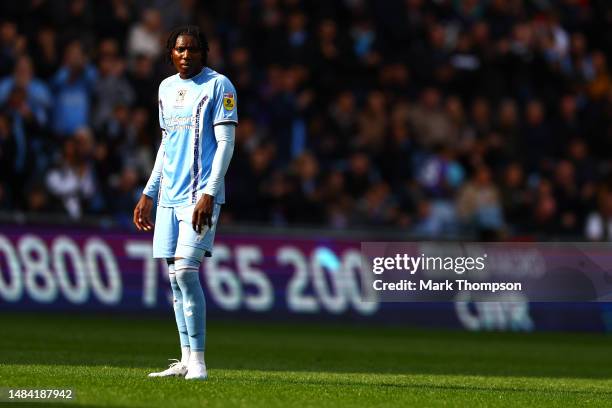 Brooke Norton-Cuffy of Coventry City in action during the Sky Bet Championship between Coventry City and Reading at The Coventry Building Society...