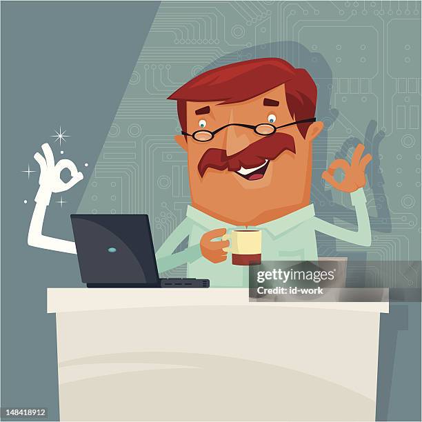 confirmation - old man sitting stock illustrations