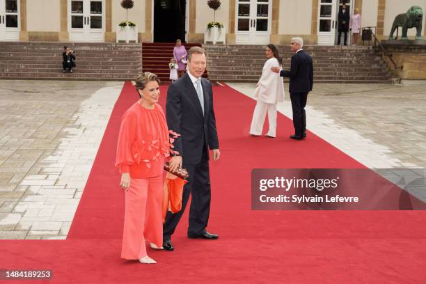 Grand Duchess Maria Teresa of Luxembourg, Grand Duke Henri of Luxembourg attend the Civil Wedding Of Her Royal Highness Alexandra of Luxembourg &...