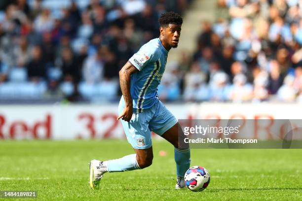 Jonathan Panzo of Coventry City in action during the Sky Bet Championship between Coventry City and Reading at The Coventry Building Society Arena on...