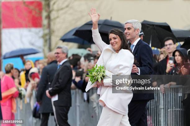 Her Royal Highness Alexandra of Luxembourg & Nicolas Bagory leave the City Hall after their Civil Wedding Of Her Royal Highness Alexandra of...