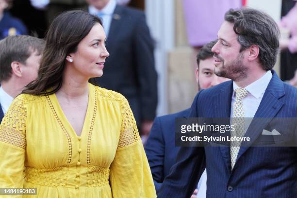 Princess Claire of Luxembourg, Prince Felix of Luxembourg attend the Civil Wedding Of Her Royal Highness Alexandra of Luxembourg & Nicolas Bagory At...
