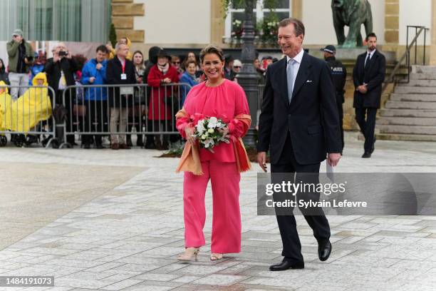 Grand Duchess Maria Teresa of Luxembourg, Grand Duke Henri of Luxembourg attend the Civil Wedding Of Her Royal Highness Alexandra of Luxembourg &...